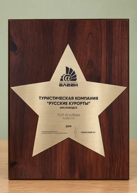 Национальный туроператор «Алеан»: ТОП-10 «Алеан» — 10 место, 2019